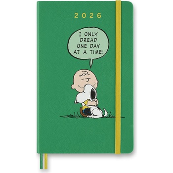Moleskine Peanuts A5 denní 2026 zelený