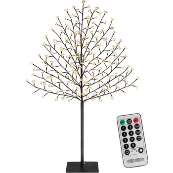 Monzana Svítící strom třešeň 180cm do interiéru i exteriéru + dálkové ovládání teplá bílá 102104
