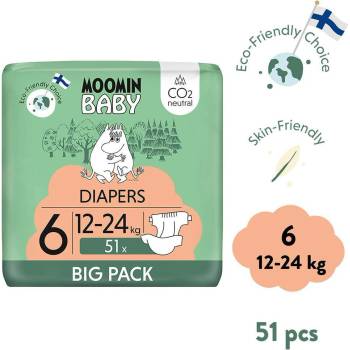 Moomin Baby 6 Maxi 12-24 kg 51 ks