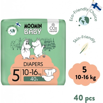 Moomin Baby eko 5 Maxi 10–16 kg 40 ks