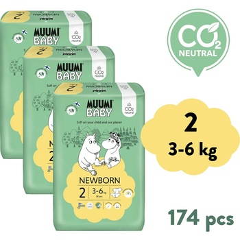 Muumi Baby 2 Newborn 3-6 kg eko 174 ks