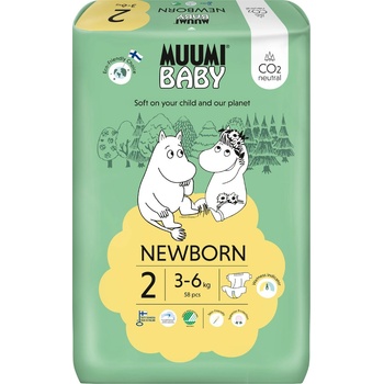 Muumi Baby 2 Newborn 3-6 kg eko 58 ks