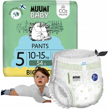 Muumi Baby Pants 5 Maxi+ 10-15 kg kalhotkové eko 54 ks
