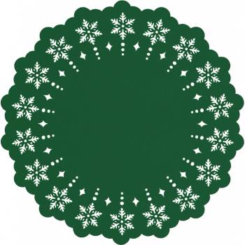 Mybesthome Prostírání Sněženka zelená Ø 38cm