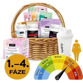 MyKETO Kompletní dietní plán XL 84 dní 1. - 4. fáze při BMI 35-40 11880g