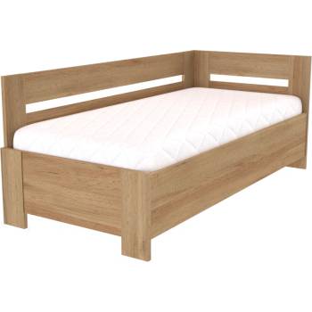 Nábytek Mikulík Vranovice Zvýšené lůžko Lota s úložným prostorem dub Harmony Rohové provedení