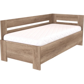 Nábytek Mikulík Vranovice Zvýšené lůžko Lota s úložným prostorem dub kansas Rohové provedení