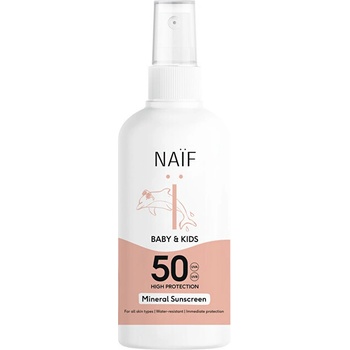 NAÏF Dětský ochranný sprej na opalování SPF 50 (Mineral Sunscreen) 100 ml