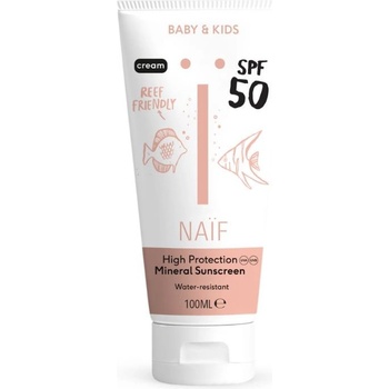 NAIF ochranný krém na opalování SPF50 pro děti a miminka verze 1.0 100 ml