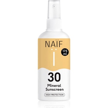 Naif Sun Mineral Sunscreen ochranný sprej na opalování SPF30 voděodolný 175 ml