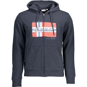 Napapijri MEN'S BLUE SWEATSHIRT WITH ZIP modrá