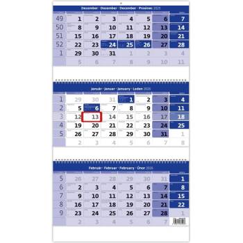 Nástěnný Helma Tříměsíční modrý 2026