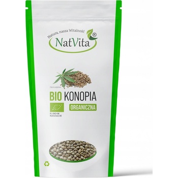 NatVita Konopí BIO Neloupaná zrna Ekologická semena Vitamíny 600 g