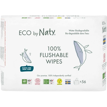Naty AB eco vlhčené ubrousky naty bez vůně splachovatelné 3 x 56 ks