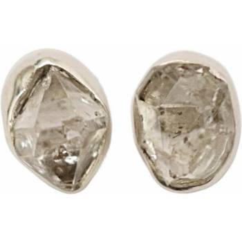 Nefertitis Herkimer diamant náušnice pecky stříbro Ag 925 E657 NF56573 0,7 cm, 1,2 g