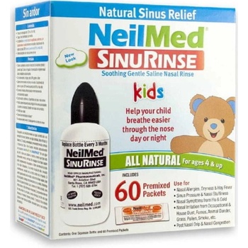 NeilMed Sinus Rinse Kids lahvička 120 ml + sáčky mořská sůl na hygienu nosu 60 ks