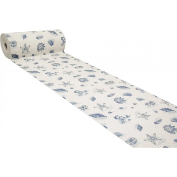 Nej-koberce softy-tex 820 krémová/modrá mušle metráž 65 cm