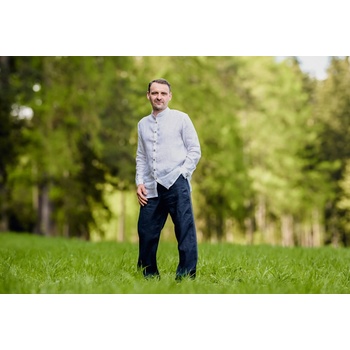 Nelly lněná košile klasik bílá