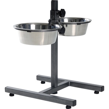 Nerezový stojan Trixie se 2 miskami pro psy 1,8 l