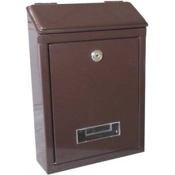 Neuveden Poštovní schránka nástěnná 210x300x60mm, hnědá, nerez, 523929