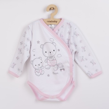 NEW BABY Kojenecké celorozepínací body New Baby Bears růžové