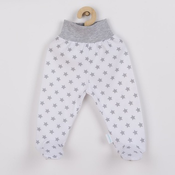 NEW BABY Kojenecké polodupačky Classic II šedé s hvězdičkami