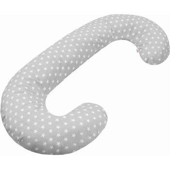 NEW BABY kojící polštář ve tvaru C hvězdy šedé