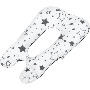 New Baby Multifunkční stabilizační polštář hvězdy šedé bílá