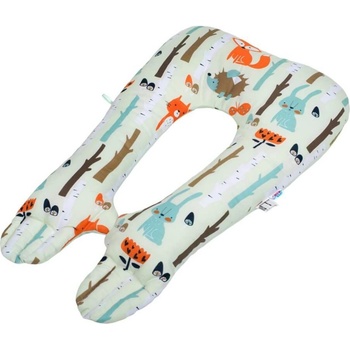 New Baby Multifunkční stabilizační polštář pro zvířata v lese krémová