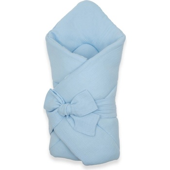 New Baby Mušelínová šněrovací zavinovačka blue
