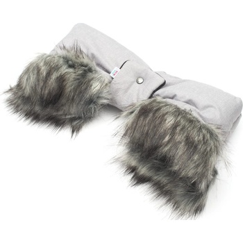 New Baby rukávník na kočárek 2v1 s kožešinkou grey