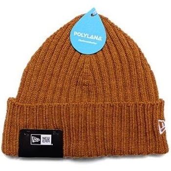 New Era Rib Short Cuff Beanie Toasted Peanut Black