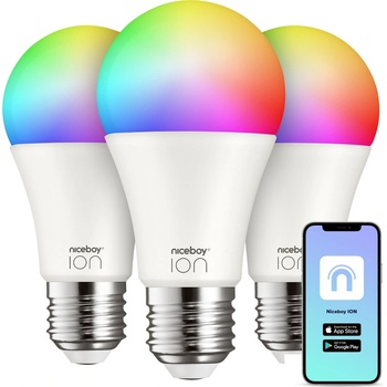 Niceboy ION SmartBulb RGB E27 12W set 3 ks