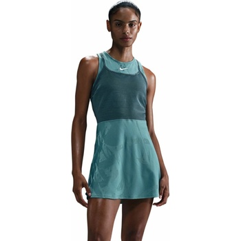 Nike Dámské tenisové šaty Court Dri-Fit Slam Dress mineral teal/fadded spruce/high voltage Tyrkysový