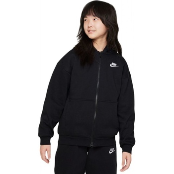 Nike Sportswear Club Fleece Oversized Full Zip Hoodie black/white