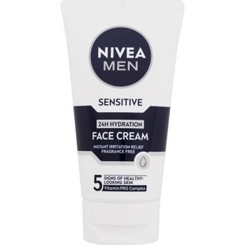 Nivea Men Sensitive 24H Hydration Face Cream zklidňující a hydratující pleťový krém bez parfemace 75 ml
