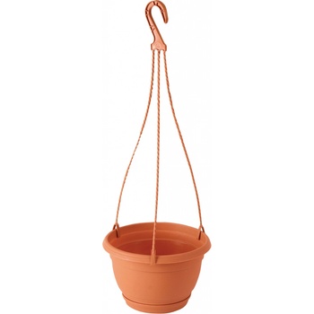 Nohel Garden květináč závěsný AGRO s podmiskou plastový terakota 18 cm