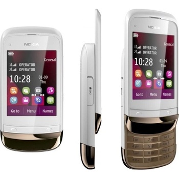 Nokia C2-02 Touch and Type Chrome Black