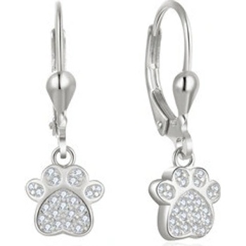 Nubis stříbrné visací náušnice psí tlapky NB-3784