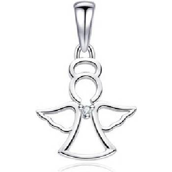 Nubis Stříbrný přívěšek andělíček NB 4347