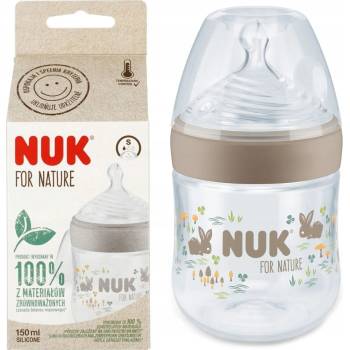 Nuk láhev kojenecká For Nature s kontrolou teploty hnědá 150 ml