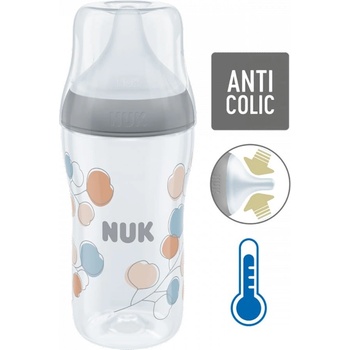 Nuk Perfect Match láhev s kontrolou teploty šedá 260 ml