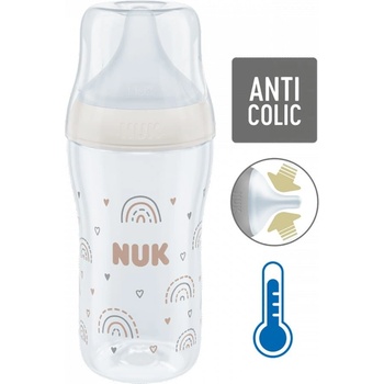Nuk Perfect Match láhev s kontrolou teploty White 260 ml