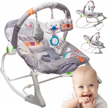 Nukido houpací lehátko s vibracemi růžová