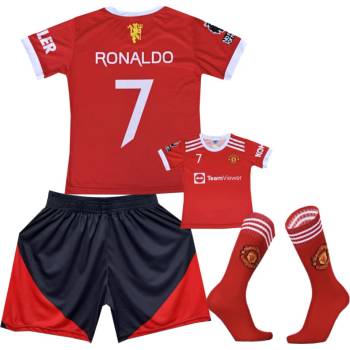 Numberoplus dětský fotbalový dres + fotbalové ponožky Manchester FC Team Viewer Cristiano Ronaldo CR7