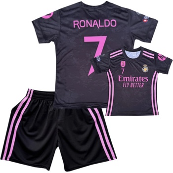 Numberoplus dětský fotbalový dres Komplet FC Real Madrid - Cristiano Ronaldo černorůžový