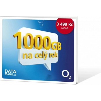 O2 datová SIM karta 1000 GB PŘEDPLACENÁ