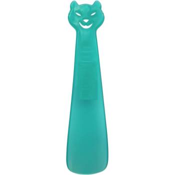 Obouvací lžíce Buble plastová 18 cm kočka zelená průsvitná