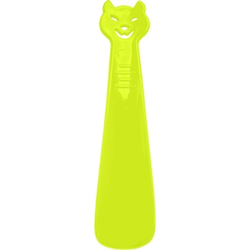 Obouvací lžíce Buble plastová 18 cm kočka žlutá neon