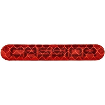 odrazka Cassida reflexní samolepící s logem červená 6,5 x 1 cm